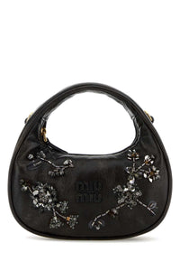 Miu Miu Women Dark Brown Nappa Leather Handbag