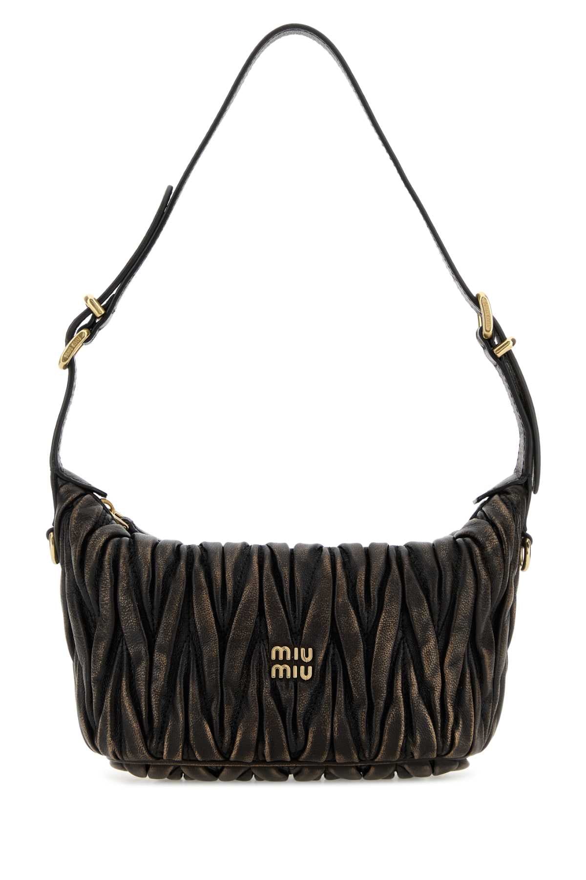 Miu Miu Women Dark Brown Leather Handbag