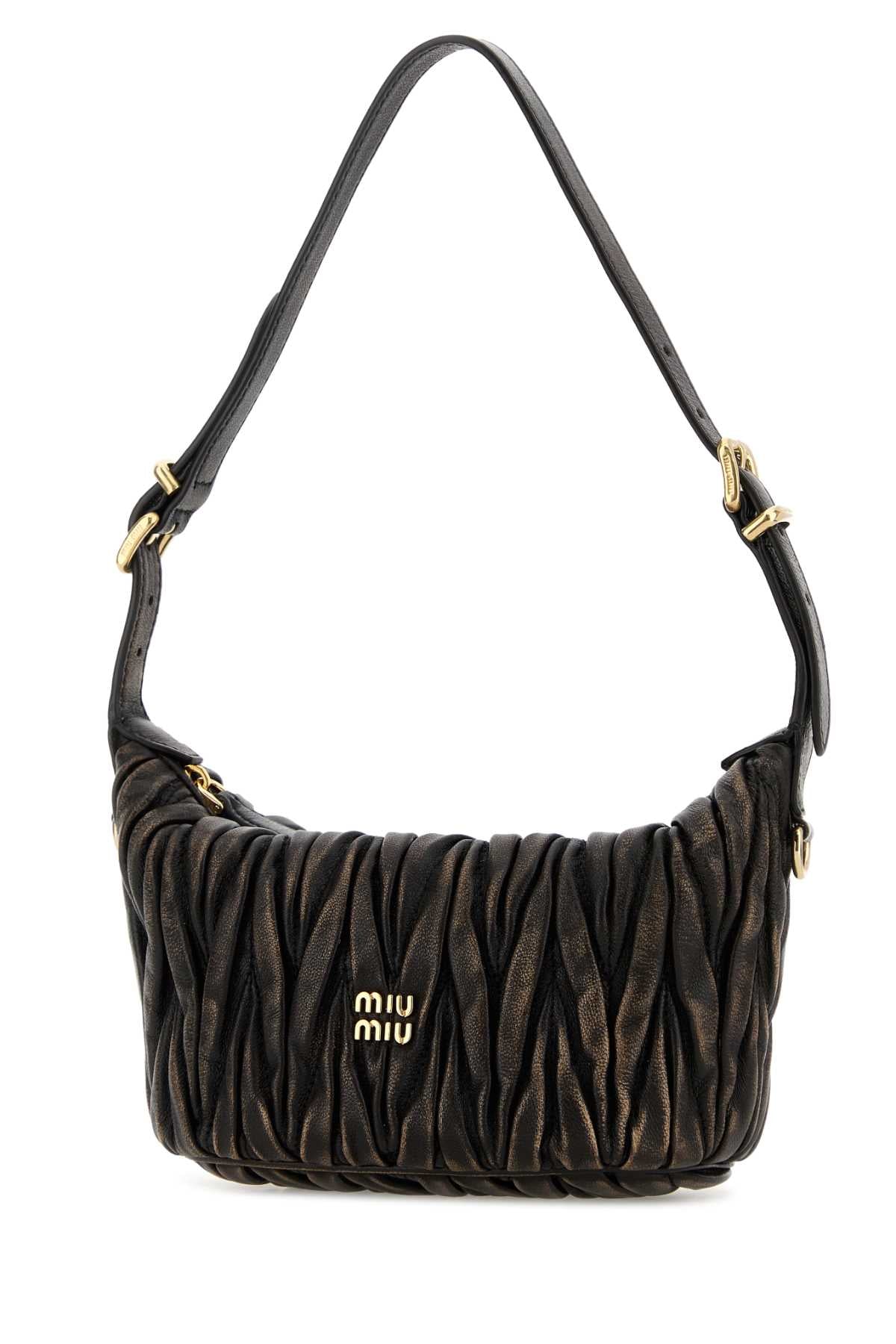 Miu Miu Women Dark Brown Leather Handbag