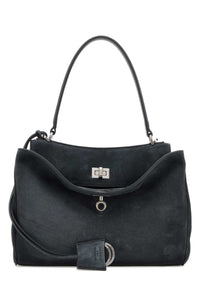 Balenciaga Women Graphite Suede Small Rodeo Handbag
