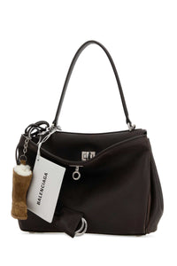 Balenciaga Women Dark Brown Leather Small Rodeo Handbag