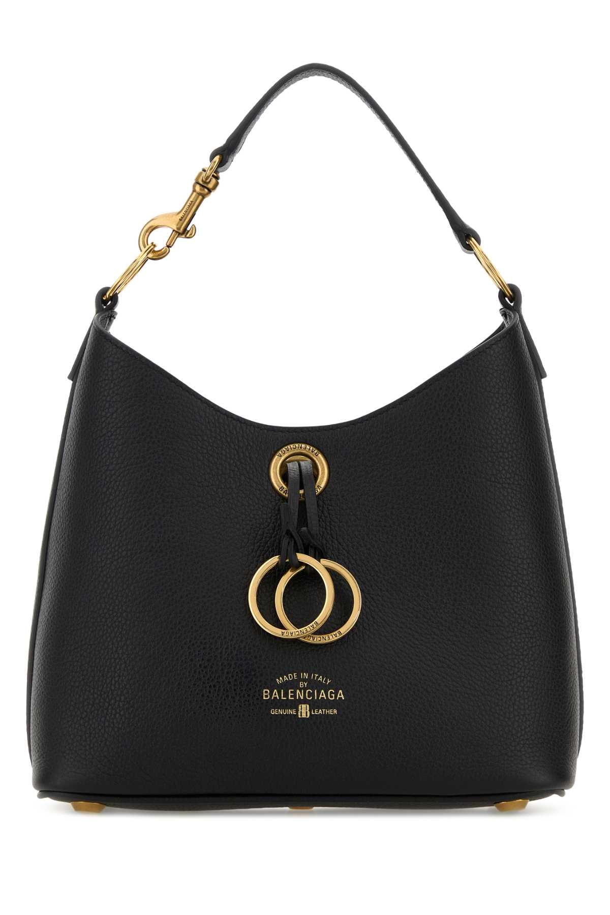 BALENCIAGA Balenciaga Women Black Leather Carrie Handbag