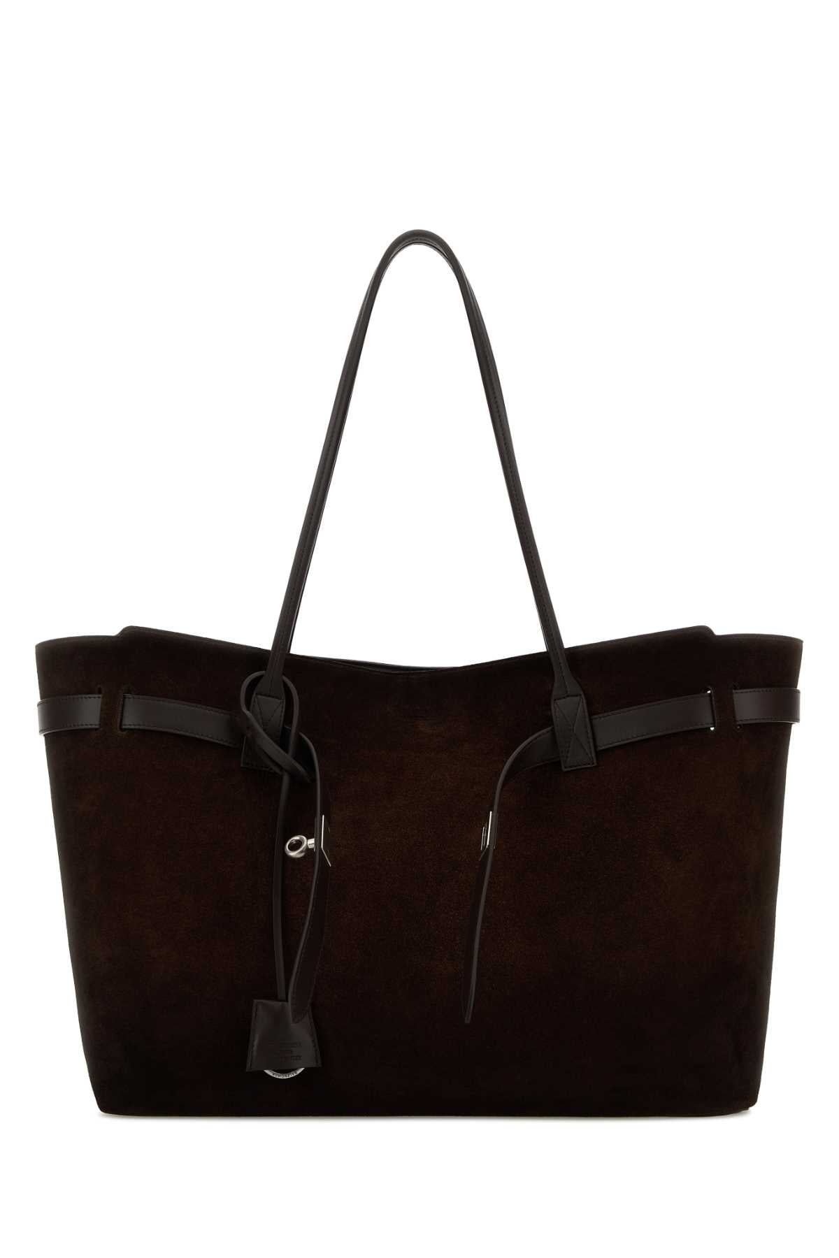 BALENCIAGA Balenciaga Women Brown Suede Large Bel Air Shopping Bag