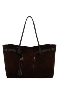 BALENCIAGA Balenciaga Women Brown Suede Large Bel Air Shopping Bag