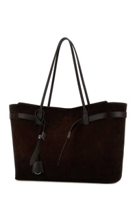BALENCIAGA Balenciaga Women Brown Suede Large Bel Air Shopping Bag