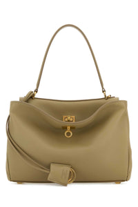 Balenciaga Women Sage Green Leather Small Rodeo Handbag