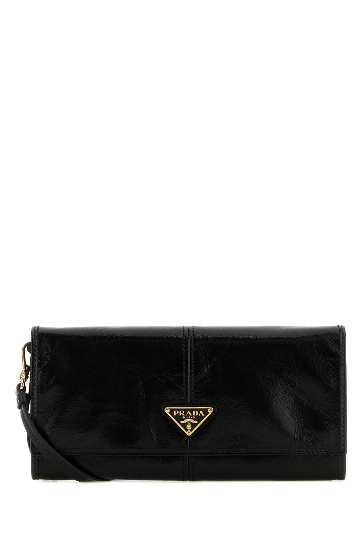 Prada Women Black Leather Crossbody Bag