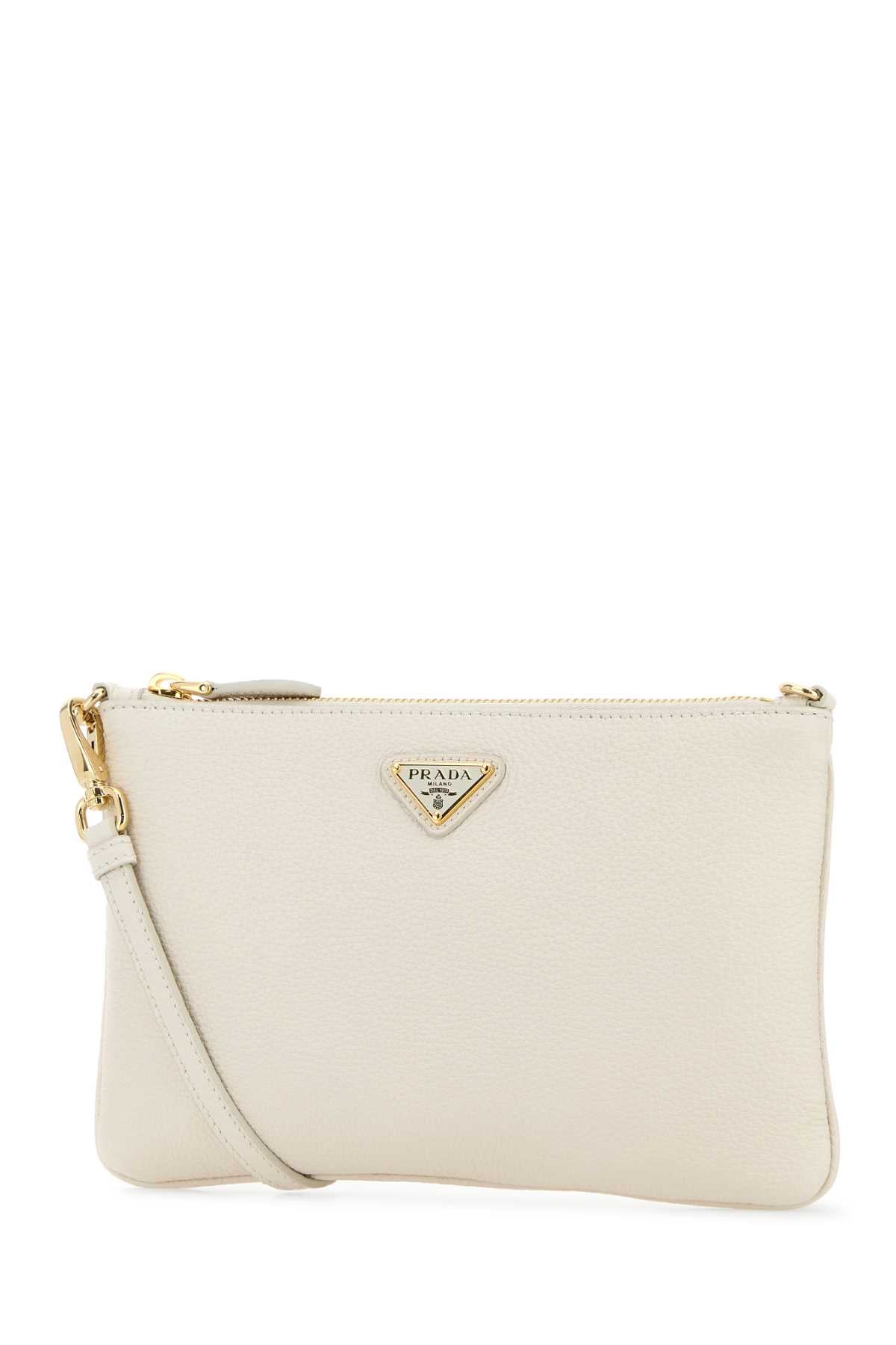 Prada Women White Leather Crossbody Bag