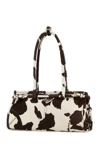 Prada Women Printed Calf Hair Bonnie Shoulder Bag