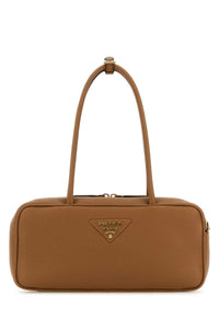 Prada Women Caramel Leather Shoulder Bag