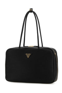 Prada Women Black Leather Shoulder Bag