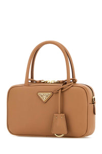 Prada Women Peach Leather Handbag
