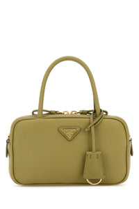 Prada Women Sage Green Leather Handbag