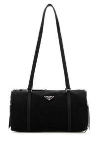 Prada Women Black Re-Nylon Large Shoulder Bag