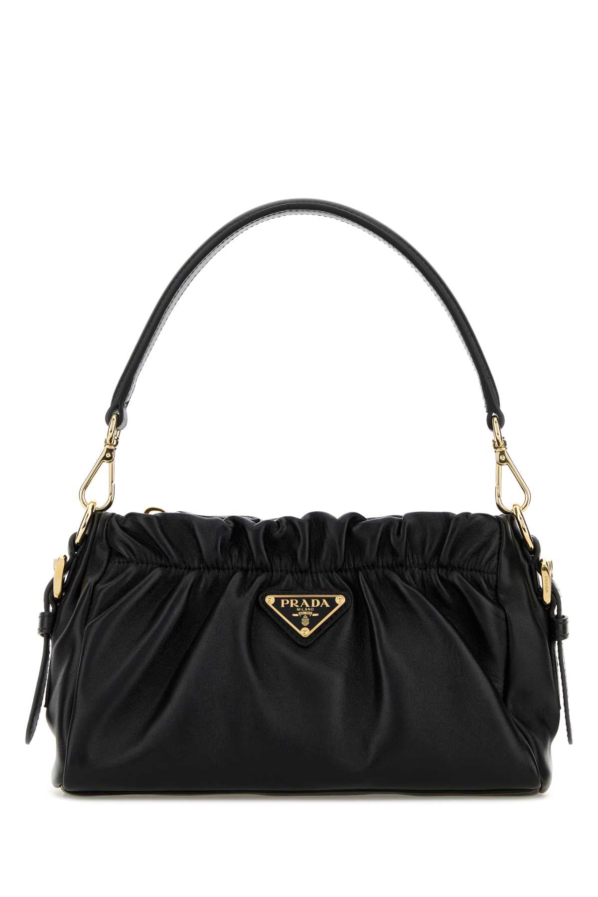 Prada Women Black Nappa Leather Handbag