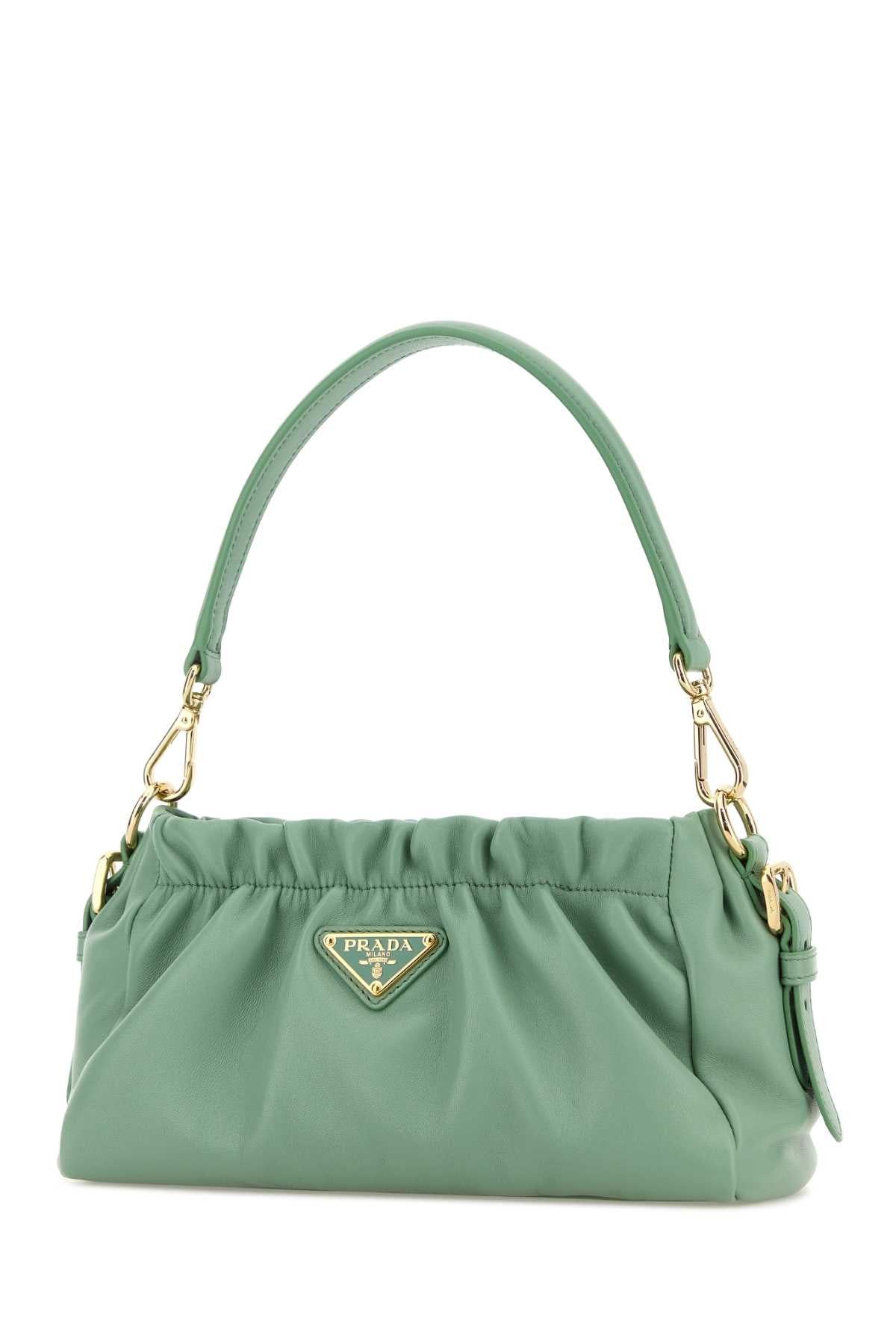 Prada Women Mint Green Nappa Leather Handbag