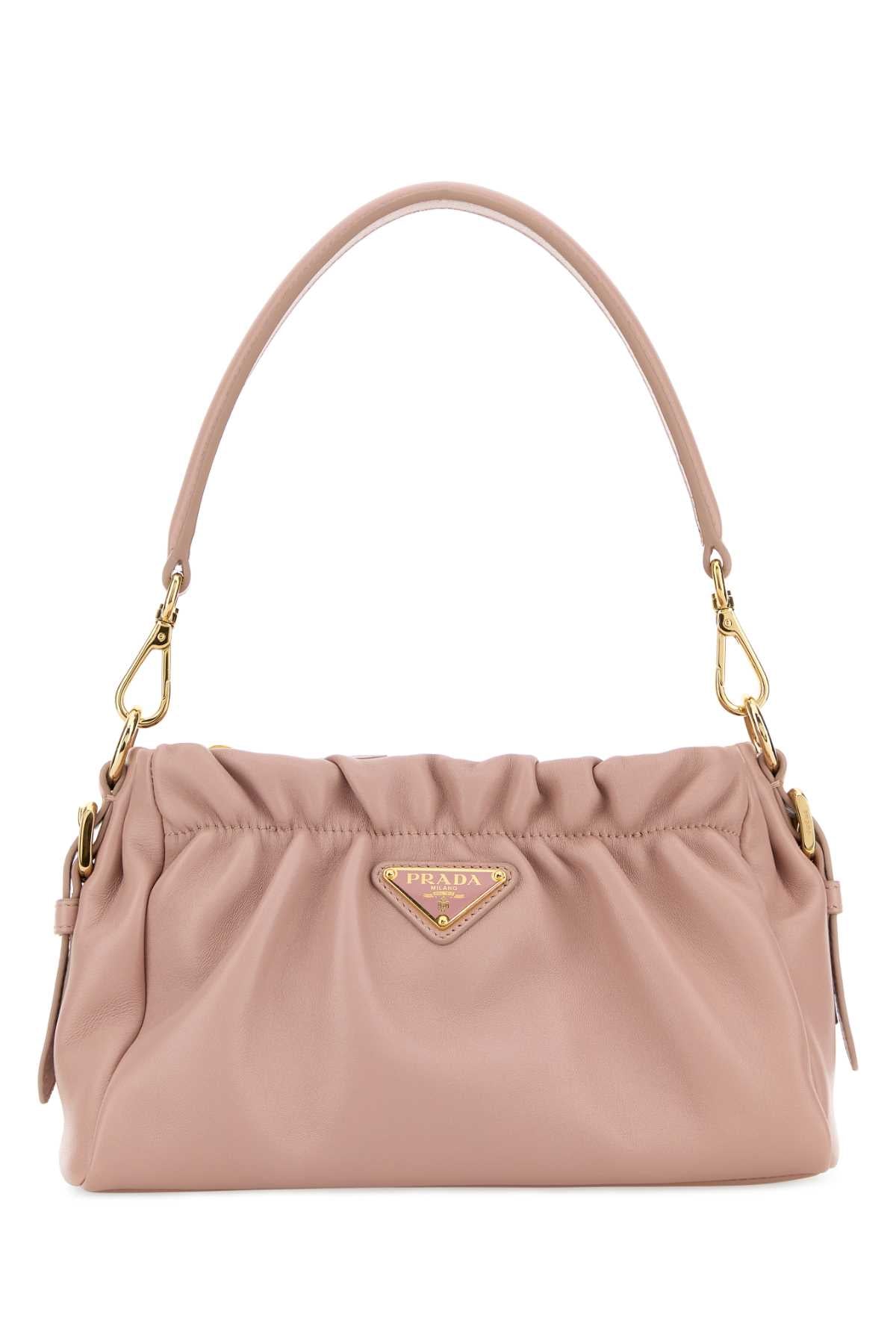Prada Women Pink Nappa Leather Handbag