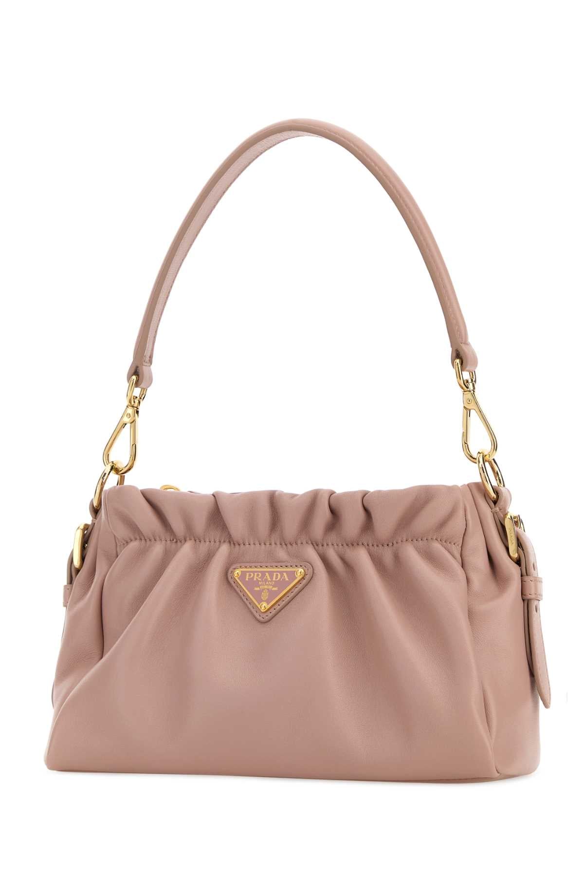 Prada Women Pink Nappa Leather Handbag