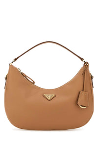 Prada Women Camel Leather Handbag