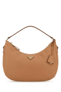 Prada Women Camel Leather Handbag
