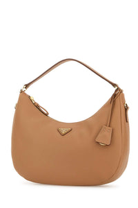Prada Women Camel Leather Handbag