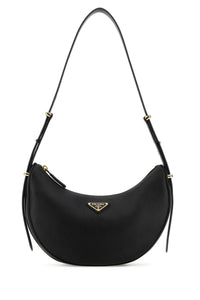 Prada Women Black Leather Shoulder Bag