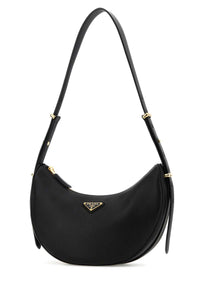 Prada Women Black Leather Shoulder Bag