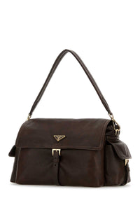 PRADA Prada Women Dark Brown Leather Shoulder Bag