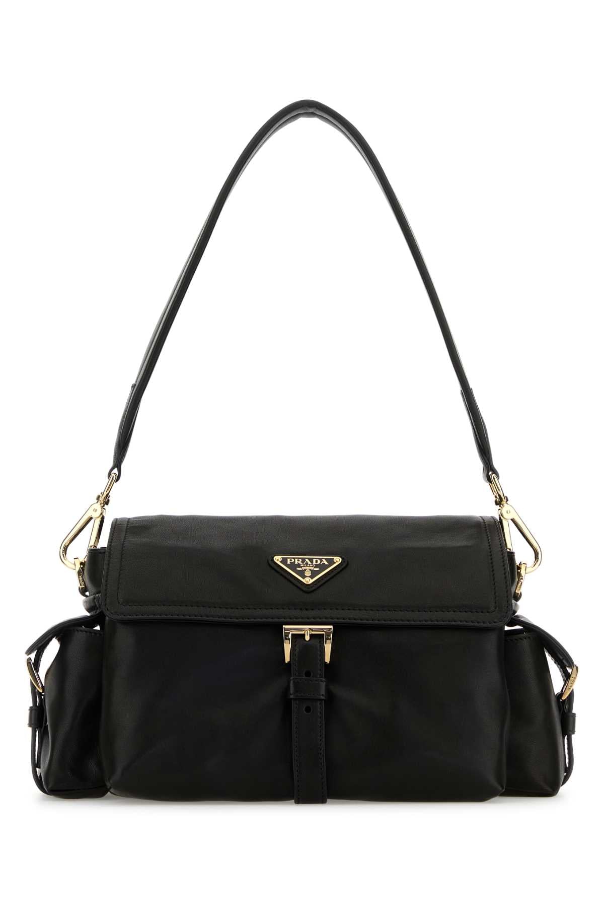 Prada Women Black Nappa Leather Prada Explore Shoulder Bag