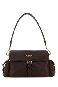 Prada Women Dark Brown Nappa Leather Prada Explore Shoulder Bag