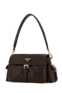 Prada Women Dark Brown Nappa Leather Prada Explore Shoulder Bag