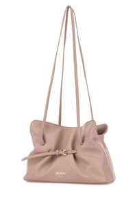 Prada Women Pink Nappa Leather Small Prada Dana Bucket Bag