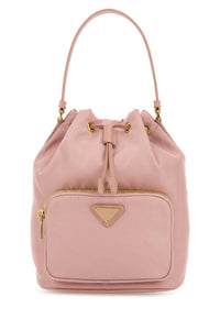 Prada Women Pink Re-Nylon Duet Bucket Bag