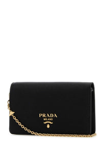 Prada Women Black Leather Mini Shoulder Strap