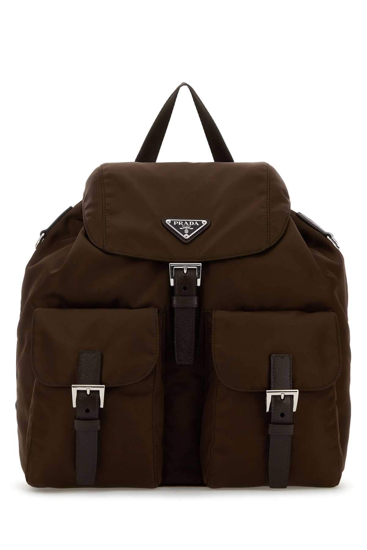 Prada Women Brown Canvas Backpack
