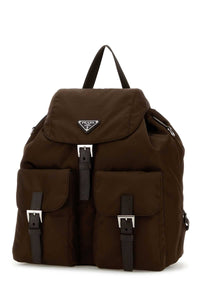 Prada Women Brown Canvas Backpack