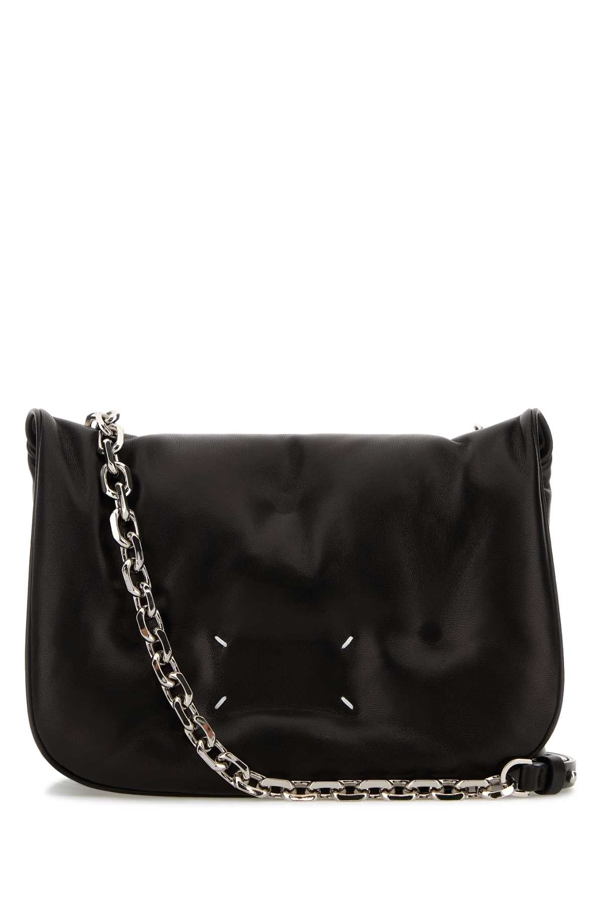 MAISON MARGIELA Maison Margiela Men Black Leather Crossbody Bag