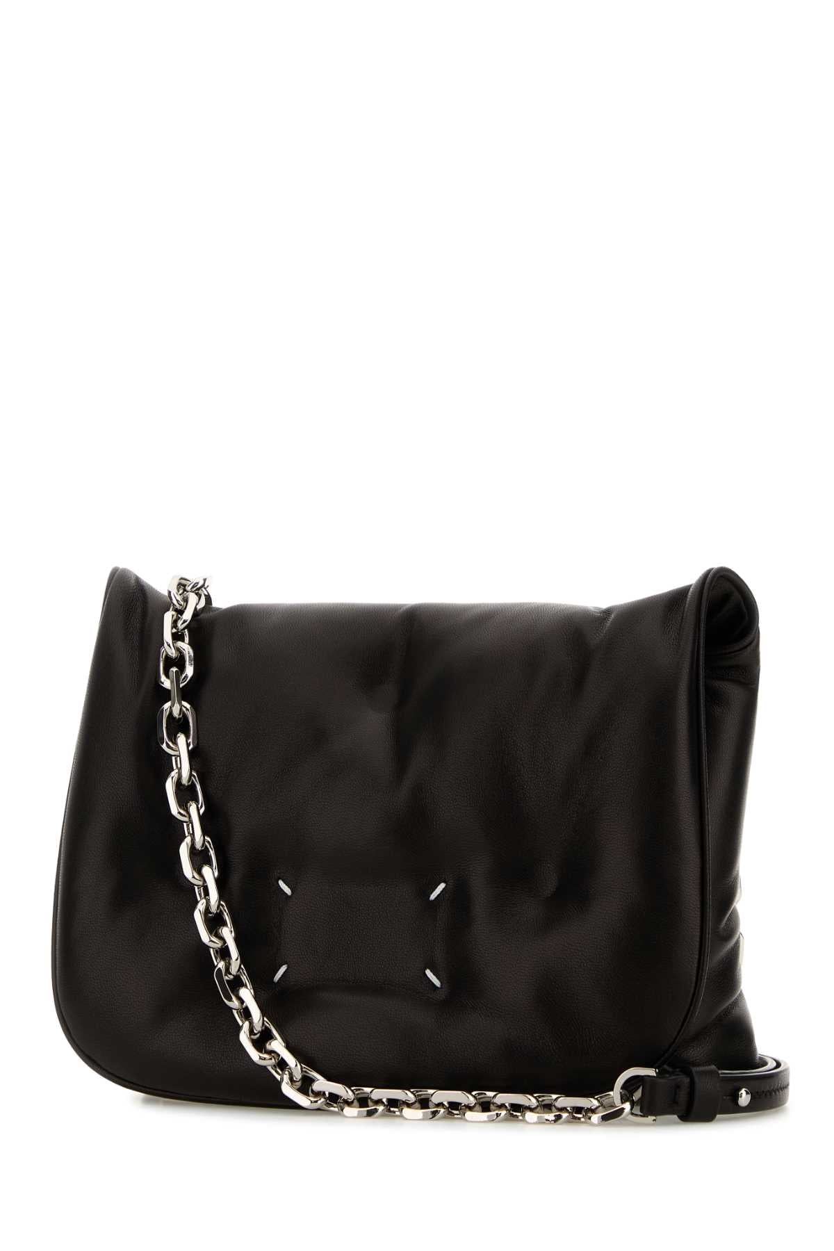 MAISON MARGIELA Maison Margiela Men Black Leather Crossbody Bag