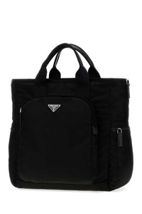 Prada Men Black Fabric Shopping Bag