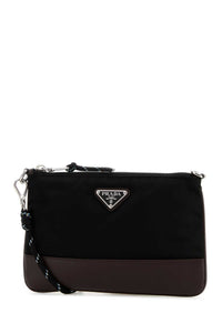 Prada Men Black Fabric Crossbody Bag