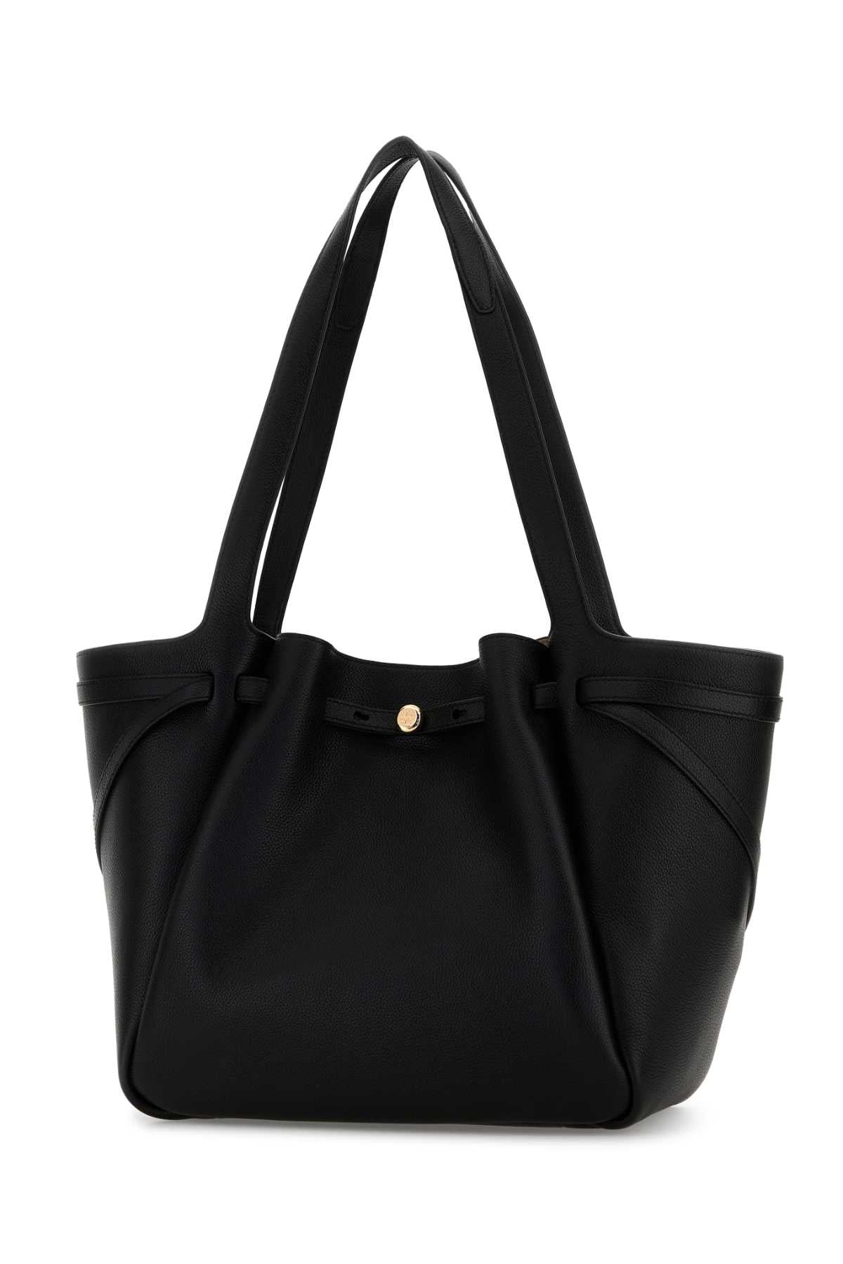 Tory Burch Women Black Leather Romy Shopping Bag