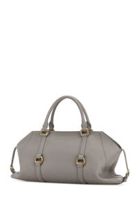 ALEXANDER MCQUEEN Alexander Mcqueen Women Grey Leather Medium Farringdon Handbag