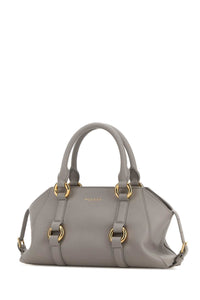 Alexander Mcqueen Women Grey Leather Small Farringdon Handbag