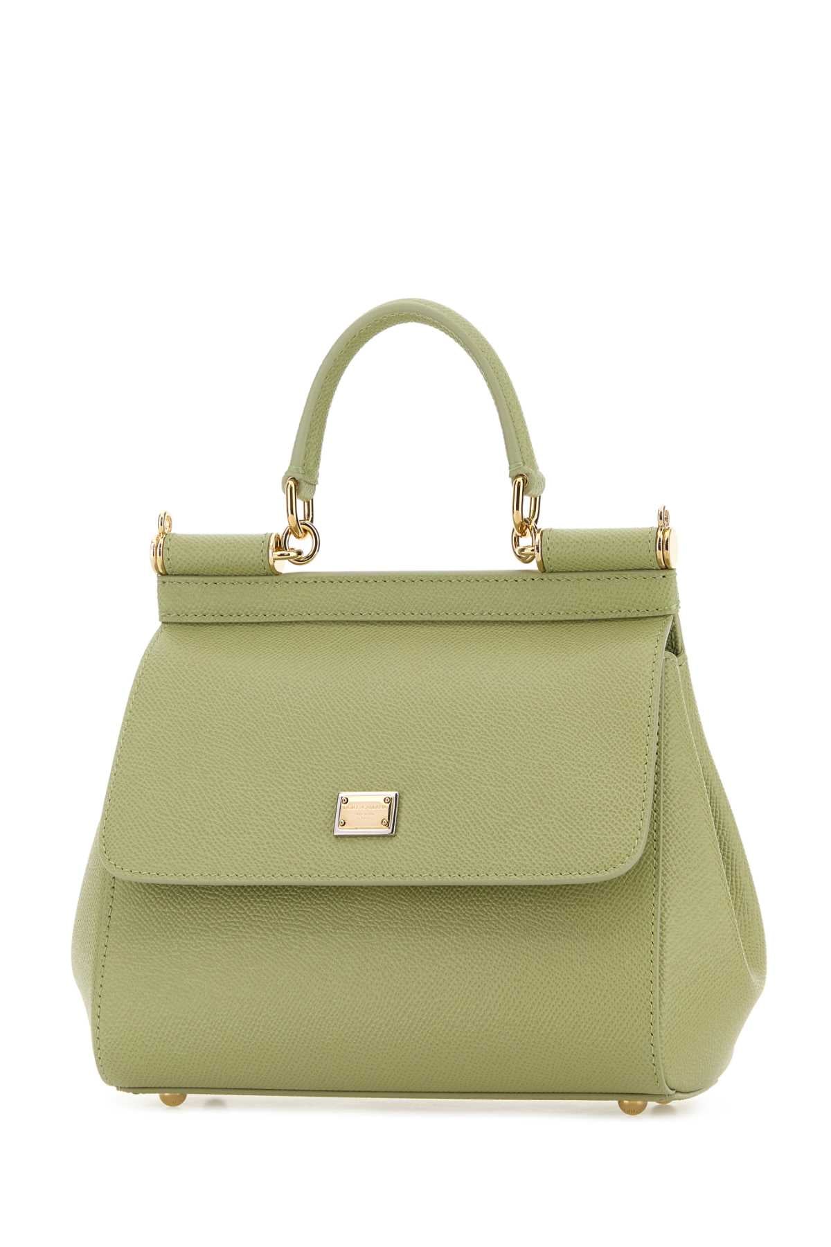 DOLCE & GABBANA Dolce & Gabbana Women Pastel Green Leather Medium Sicily Handbag