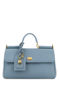 DOLCE & GABBANA Dolce & Gabbana Women Light Blue Leather My Sicily Handbag