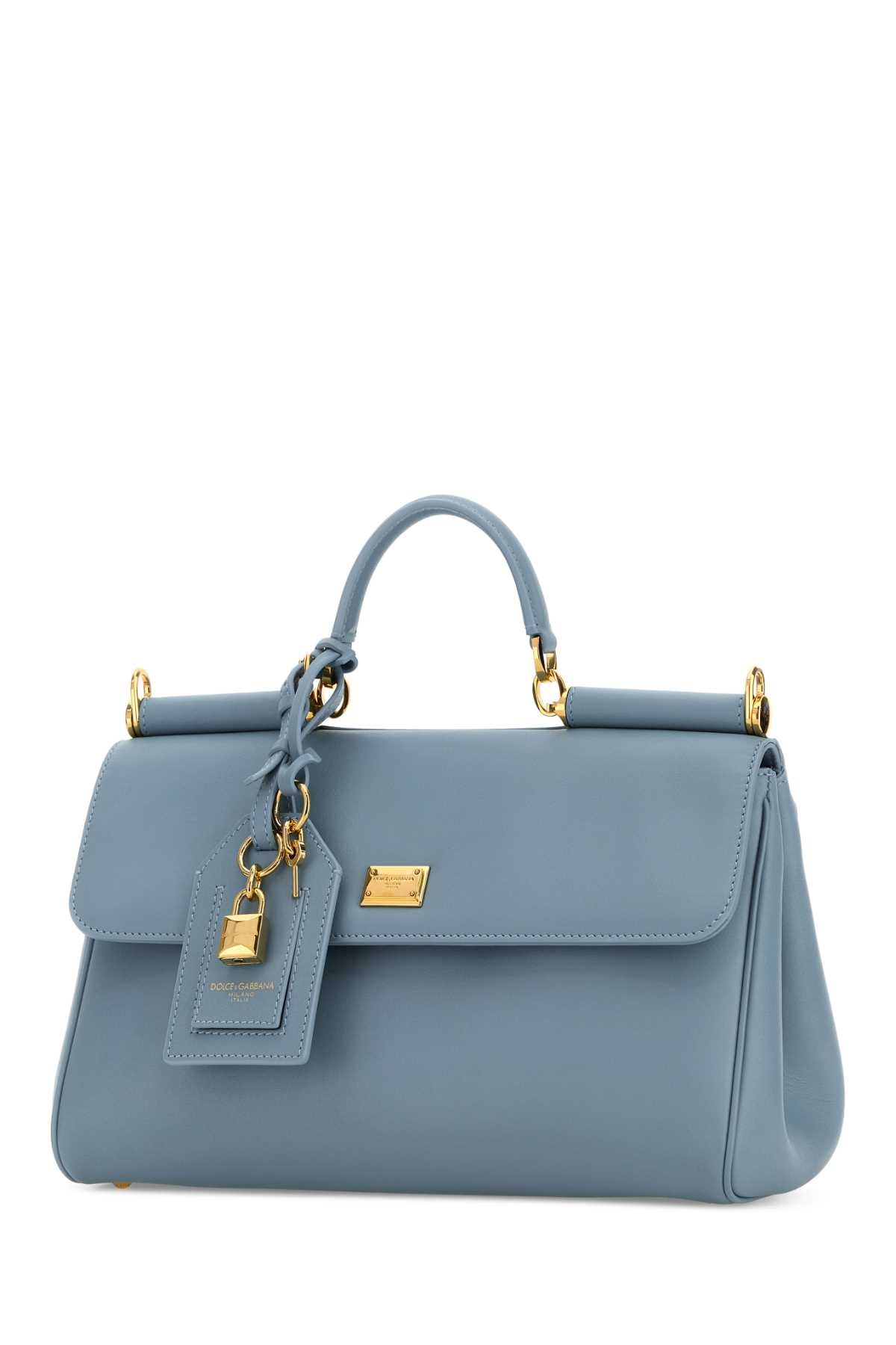 DOLCE & GABBANA Dolce & Gabbana Women Light Blue Leather My Sicily Handbag