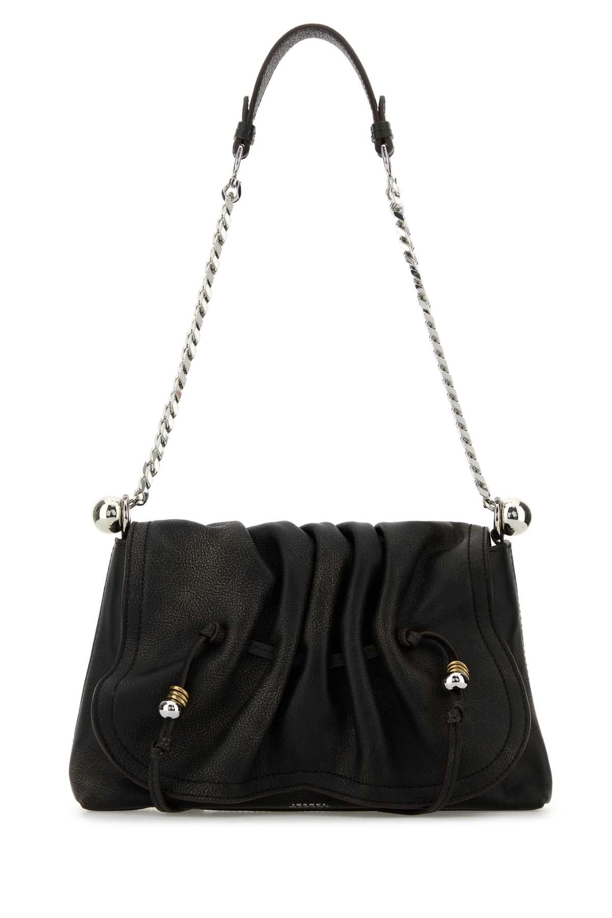 Isabel Marant Women Dark Brown Leather Bolton Shoulder Bag
