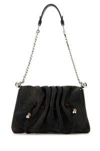 Isabel Marant Women Dark Brown Leather Bolton Shoulder Bag