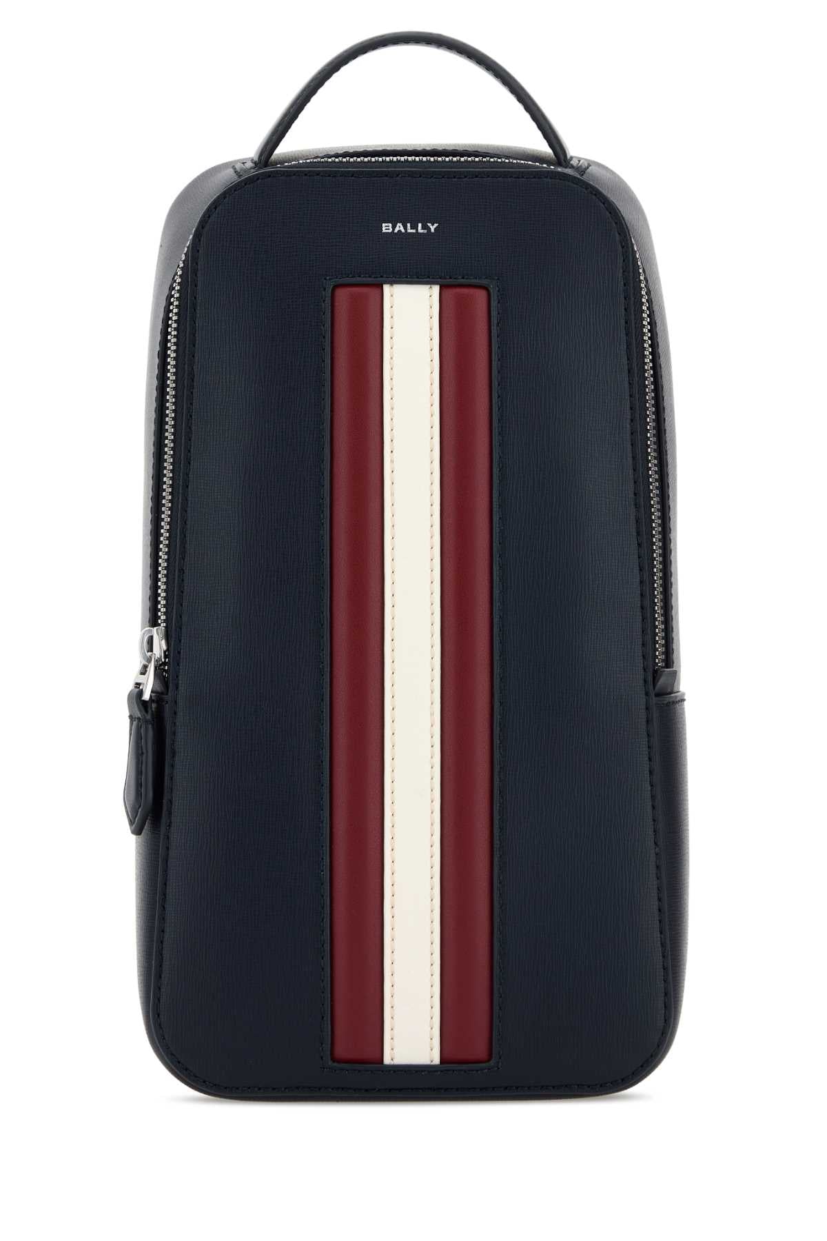 BALLY Bally Women Navy Blue Leather Crossbody Bag