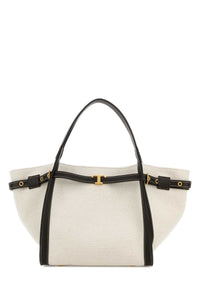 Tod's Women White Canvas Small Shopping Bag